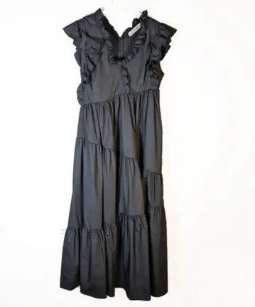 COCODEAL 슬리브리스 프릴 티어드 아지메 디자인 원피스