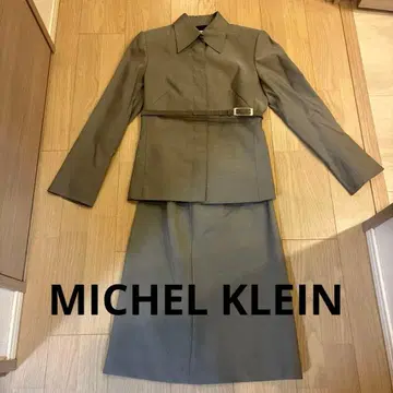 MICHELL KLEIN 그레이 자켓 수트 (38, 36)