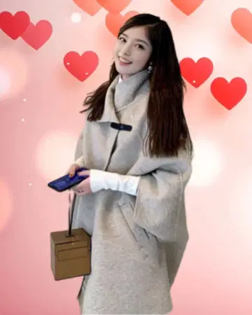 성숙 큐트 케이프 코트