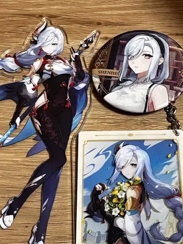 원신 신학 캔 배지 아크릴 스탠드 아크릴 키링 세트