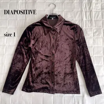 DIAPOSITIVE 다크 브라운 벨벳 셔츠 사이즈 1