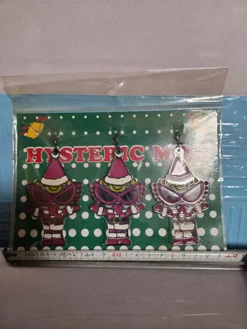 HYSTERIC MINI 산타 캐릭터 키링 3개 세트 핑크