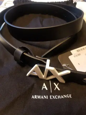 Armani Exchange 블랙 벨트 S