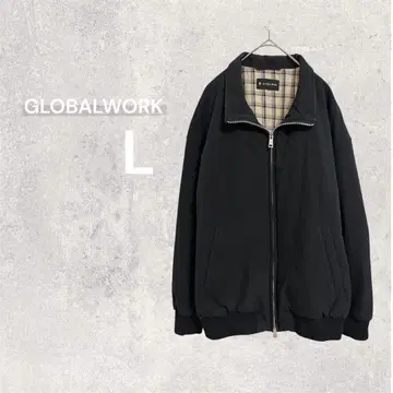 글로벌 워크 아우터 블루종 더블 지퍼 L 빅 사이즈 심플