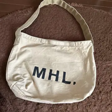 MHL. 베이지 캔버스 숄더백