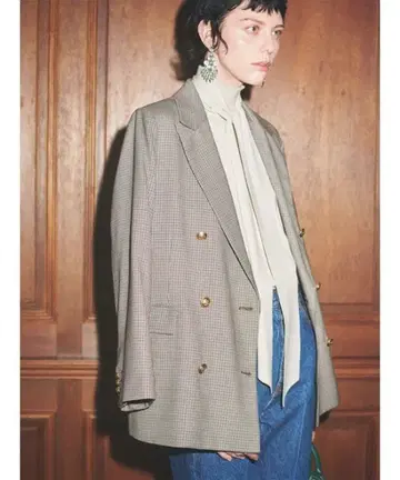 Mila Owen 체크 더블 자켓 테일러드 자켓