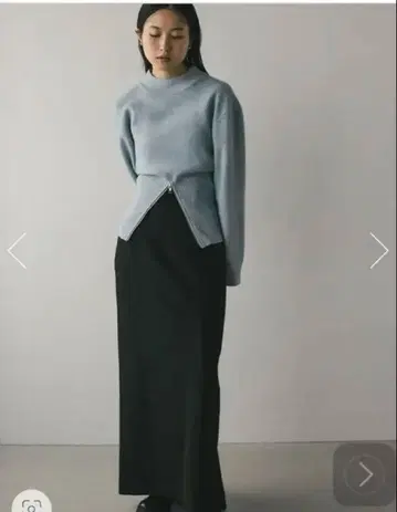 택 포함 미사용 새상품 헴 지퍼 형태 니트 사 컬러 지퍼 니트