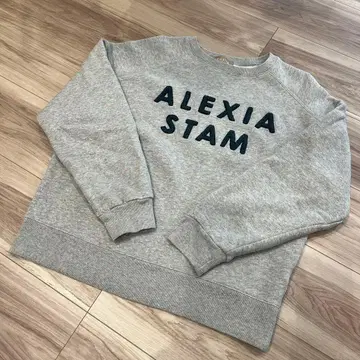 ALEXIA STAM 그레이 맨투맨 F 알렉시아 스탄