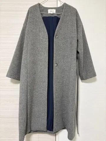 프레이 아이디 노카라 코트 울 롱 코트