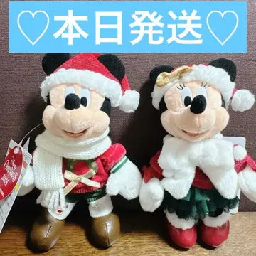 디즈니 크리스마스 2025 인형 배지 미키 미니 택 포함 새상품
