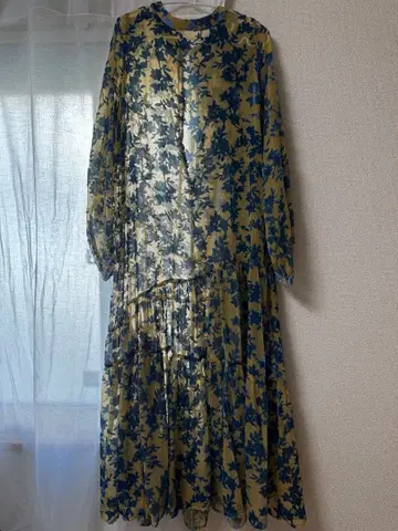 벨로아 플라워 티어드 원피스