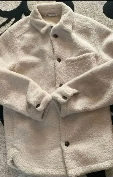 ZARA 보아 자켓 크림 계열 캐주얼 가을/겨울 아우터