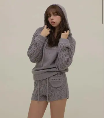 Mou loose knit set up AM1615