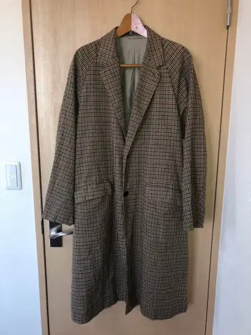 CONFECT 체크 무늬 스텐카라 코트