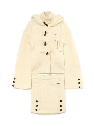 andmary 케이블 니트 재킷 세트업 아이보리