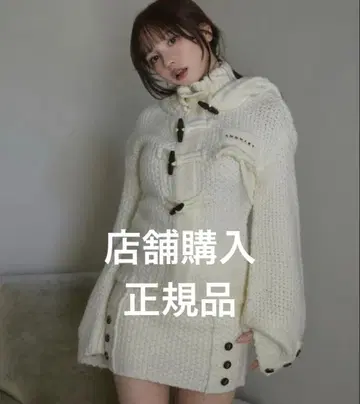 andmary 케이블 니트 재킷 세트업 아이보리