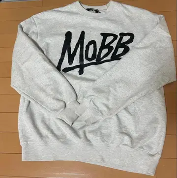 MoBB 그레이 로고 프린트 맨투맨 L 사이즈