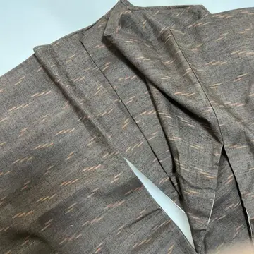 순수 실크  기모노 브라운 계열 무늬