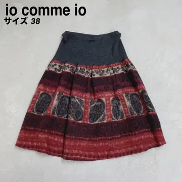 io comme io 이오콤이오 도킹 스커트 울 100% 38