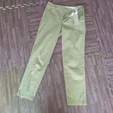 MACPHEE 코튼 치노 턱 스트레이트 팬츠