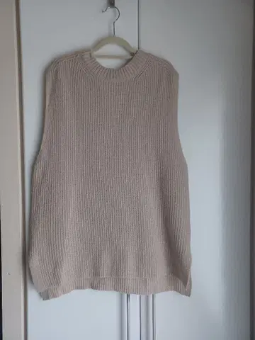 프릿 2/18 울 5G 하찌 크루넥 베스트 아이보리