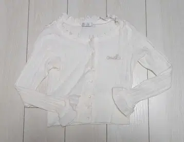 MILK 리브 가디건 화이트