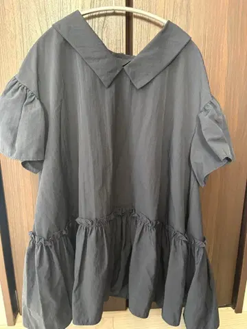 2way 타프타 블라우스 네이비