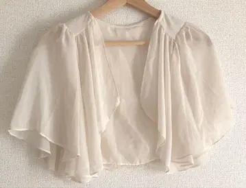 한큐 백화점 예복 레이스 쉬폰 케이프 볼레로 L