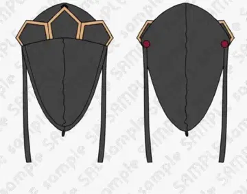 귀멸의 칼날 무한성 도우마 모자풍 헤어 드라이 타월