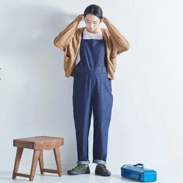 atelier naruse 코튼 데님 살로펫 팬츠