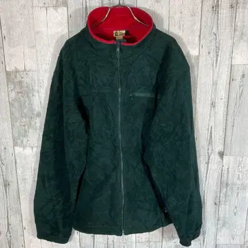 LLBean 다크 그린 남성용 L 사이즈 플리스 자켓