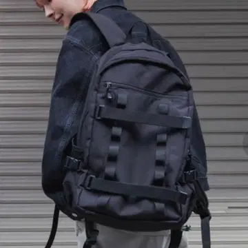 백팩 2 레이어 크로스 스트랩 백팩 블랙