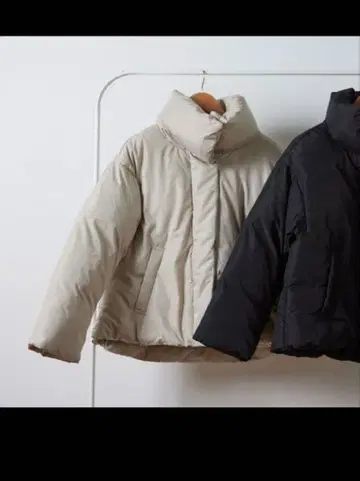 충전솜 숏 자켓 레이나 호시 연한 브라운 화이트 LL 다운 자켓
