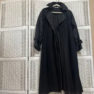 스콧 클럽 래글런 블랙 롱 코트 오르간지