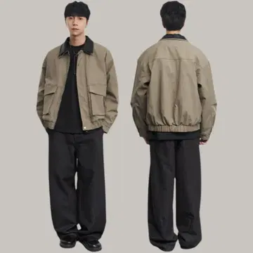 옷깃 달린 코튼 블루종 약간 넉넉한 따뜻한 캐주얼 남성용 코튼 자켓