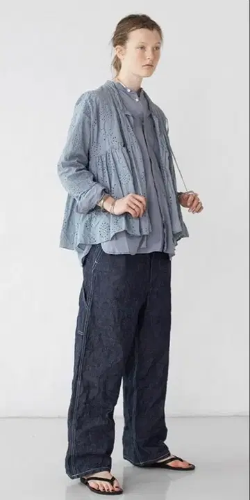 TOUJOURS 클래식 페인터 팬츠