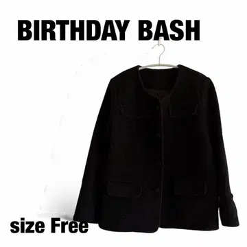 노카라 자켓 블랙 그레이 프리 사이즈