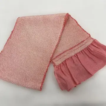 6706 홍매색 오비 장식 천 순수 실크 쥐어짜기 후리소데