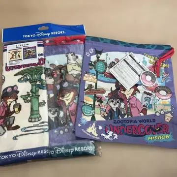주토피아 디즈니랜드 미니 타월 복조리 세트