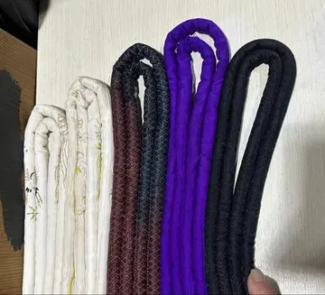 둥근 끈 묶음 판매 세트 - 화이트, 보라색, 블랙, 버건디 길이 다양