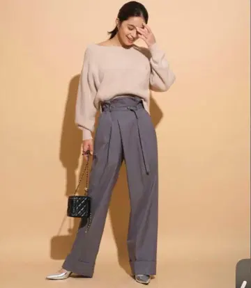 마이 스트라다 백리본 오프숄더 니트 M