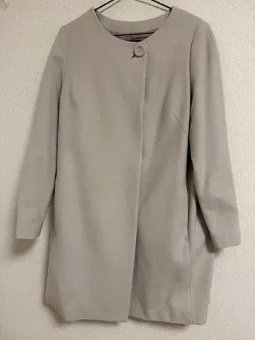 UNTITLED 노카라 코트 44 사이즈 라이트 베이지 계열