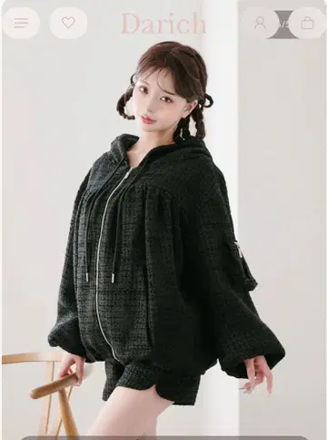 가격 인하 가능 [Darich] 트위드 카고 셋업