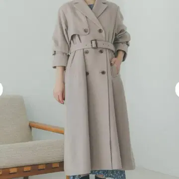 COHINA 트렌치 디자인 울 코트 short 기장