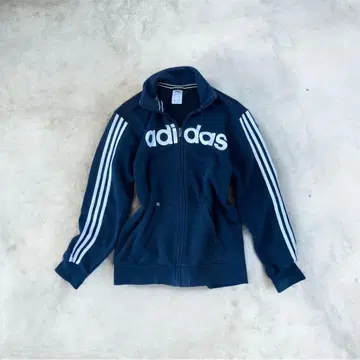 y2k adidas 소매 라인 지퍼 맨투맨 맥브링 빅 로고