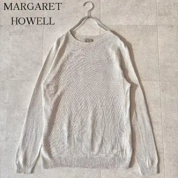 새상품급 마가렛호웰 린넨 실크 크루넥 니트 M 그레이지