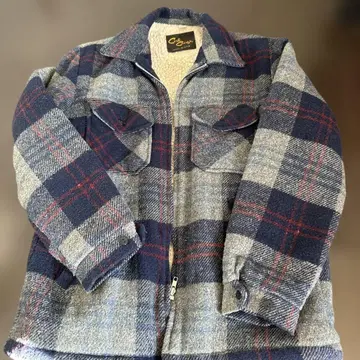 Cal Craft 체크 무늬 플리스 자켓 M