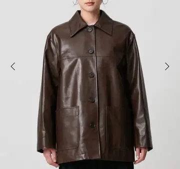 미사용 새상품 beauty&youth 레더라이크 커버올 자켓 M