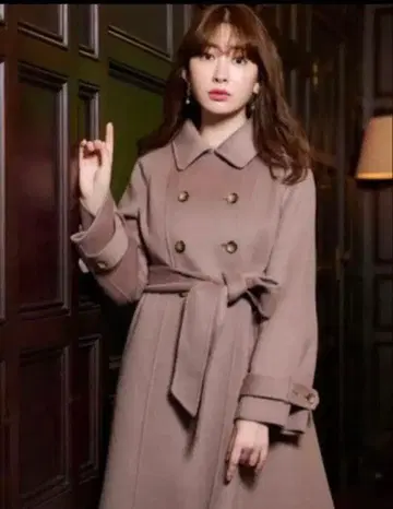 Her lip to Siena River Long Coat rose