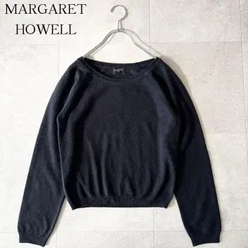 새상품급 마가렛호웰 캐시미어 100% 크루넥 니트 F 네이비